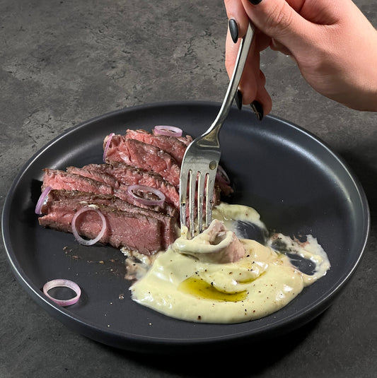 Steak mit selbstgemachter Aioli